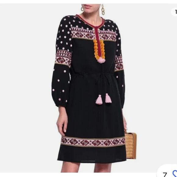 Figue Savannah Tasseled Embroidered Dress Size XS - Picture 1 of 10